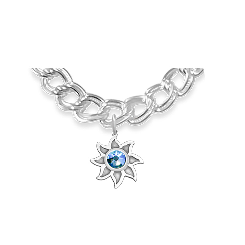 Colorado Collection Sunshine Charm with Sky Blue Swarovski Crystal