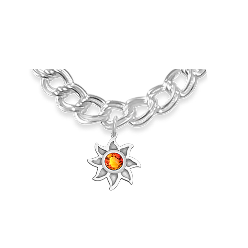 Colorado Collection Sunshine Charm with Topaz Red Swarovsk Crystal