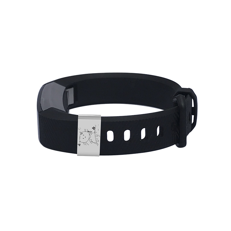 Customizable Badge for Fitbit Alta Customized with Kid's drawing of Kitty Cat