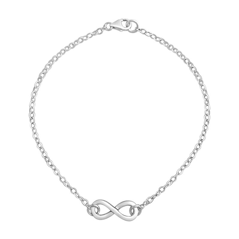 Infinity link bracelet in sterling silver