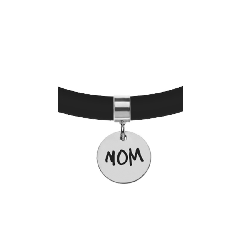 Personalized Charm for Leather Bracelet - Kids Handwriting