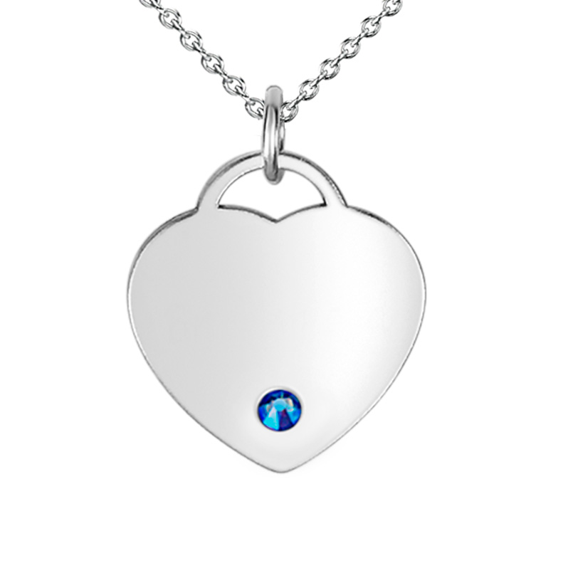 Dropship Brave Heart Blue Pendant Necklace With Swarovski Crystal Love Heart  Necklace; Heart Shape Neckalce; Necklace Gifts For Woman Girls to Sell  Online at a Lower Price | Doba